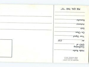 Pre-1980 RADIO CARD - CB HAM OR QSL Fort Worth Texas TX AH2839