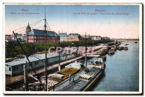 Mainz Old Postcard Street Bridge View