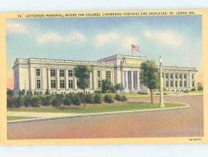 Unused Linen JEFFERSON MEMORIAL BUILDING St. Louis Missouri MO G0948