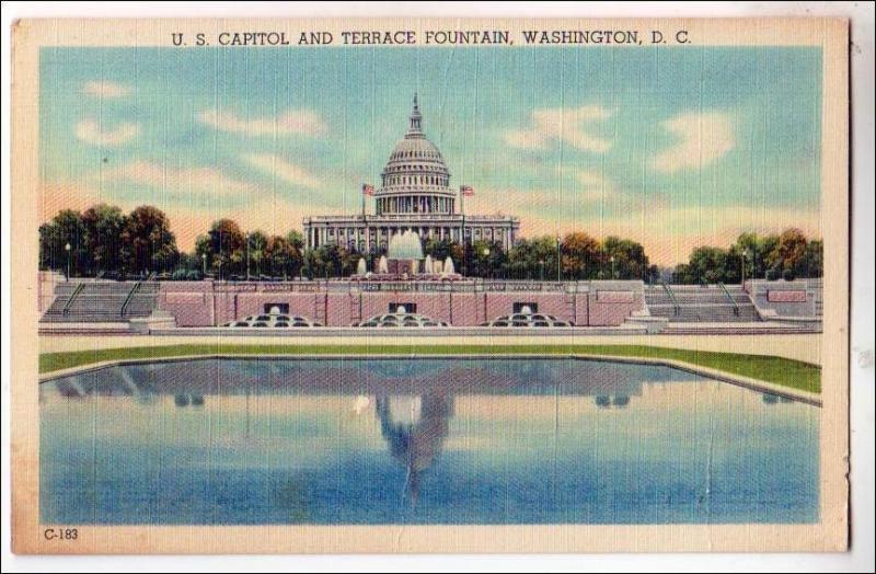 US Capitol & Terrace Fountain, Washington DC