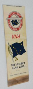 Pacific Northwest Airlines the Alaska Flag Line 20 Strike Matchbook Cover