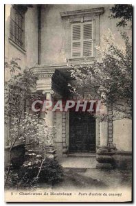 Postcard Old Montrieux Chartreuse monastery entrance door