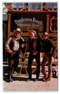LAKE TAHOE, NV ~ Ponderosa Ranch BONANZA TV Cast CARTWRIGHTS c1970s  Postcard