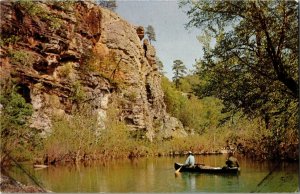 Canoeing on the Buffalo River AR Vintage Postcard B23