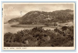 c1910 No. 16 Natal, South Coast South Africa Antique Posted Postcard