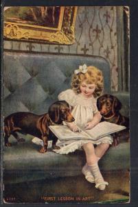 Dogs Girl  First Lesson in Art