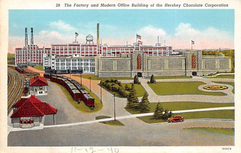 Factory and Modern Office Building Hershey Chocolate Corporation - Hershey, P...