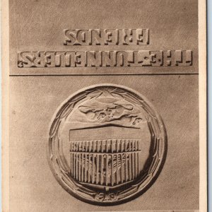 c1920s Edinburgh Scotland War Memorial Animal Friends Rats Mice Postcard Art A38