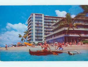 Unused 1950's REEF HOTEL Honolulu Hawaii HI Q5068