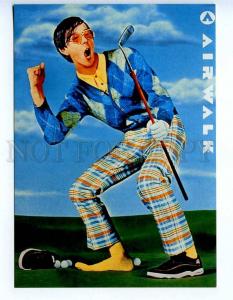 239746 ADVERTISING AIRWALK Footwear GOLF old postcard