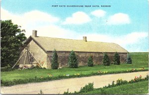 Fort Hays Guardhouse Near Hays Kansas Postcard