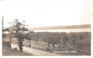 Gaylord Michigan~Otsego Lake View~Railroad Tracks along Road~1947 RPPC-Postcard