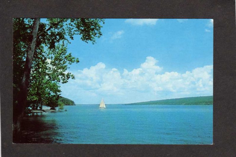 NY Canandaigua Lake Finger Lakes Region New York Sailboat Postcard