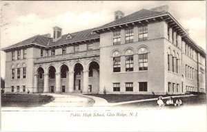 Glen Ridge, NJ New Jersey  PUBLIC HIGH SCHOOL~Students  ESSEX COUNTY  Postcard