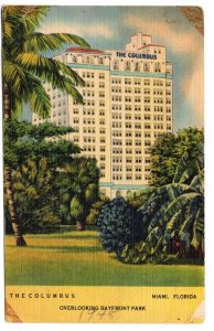 The Columbus Overlooking Bayfront Park, Miami, Florida, Used 1942