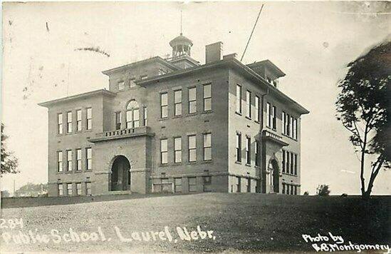 NE, Laurel, Nebraska, Public School, B.B. Montgomery, No. 284, RPPC