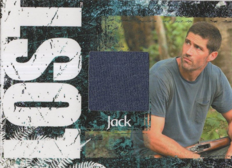 Matthew Fox Jack in Lost TV Show Piece Of Costume Rare Card