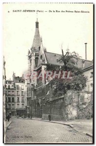 Postcard Old Saint Severin Street Priests of Saint Severin Paris