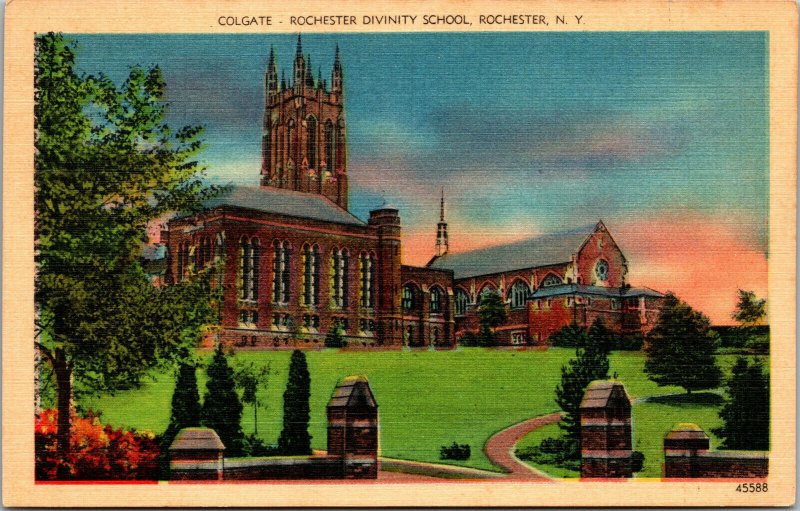 Vtg 1930s Rochester Divinity School Colgate Rochester New York NY Postcard