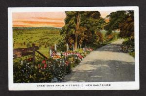 NH Greetings from PITTSFIELD NEW HAMPSHIRE Postcard PC