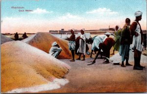 Sudan Khartoum Grain Market Vintage Postcard C040