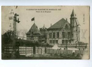 191548 FRANCE BORDEAUX EXPOSITION 1907 Belgium palace Vintage