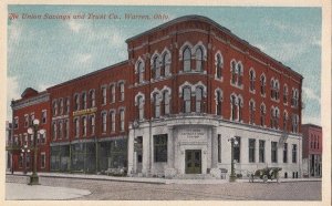 Postcard Union Savings and Trust Co Warren OH