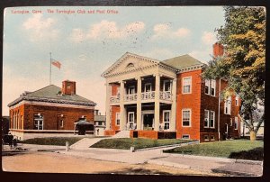 Vintage Postcard 1912 Torrington Club & Post Office, Torrington, Connecticut CT