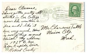 1917 The Palisades, Cedar Rapids, IA Postcard *5N9