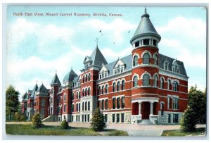 1912 North East View Mount Carmel Academy Exterior View Wichita Kansas Postcard
