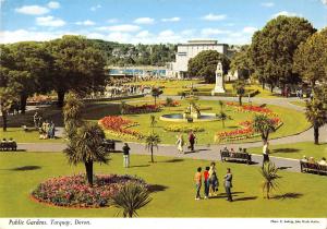 uk1959 public gardens torquai devon real photo uk