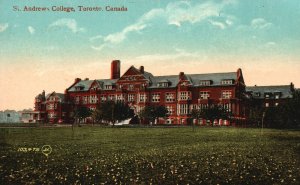 Vintage Postcard St. Andrew's College Campus Building Toronto Canada