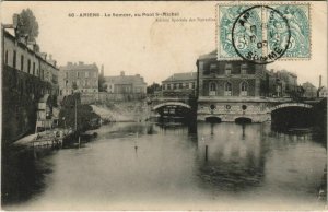 CPA AMIENS La Somme Pont St-Michel (18407)