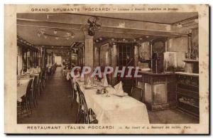 Postcard Old Street Restaurant italine Poccardi favart bd Italian Paris