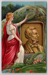 Abraham Lincoln Remembrance Angel C Chapman 1910 Postcard C23