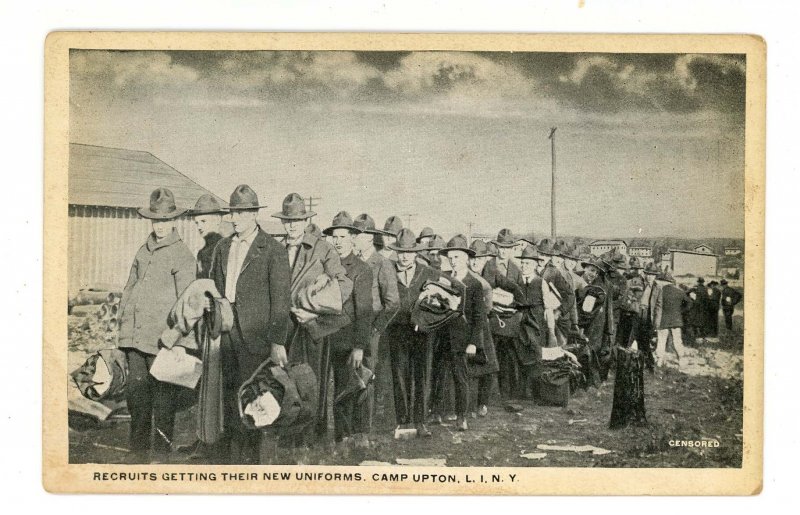 NY Long Island, Camp Upton. Recruits Getting Their New Uniforms