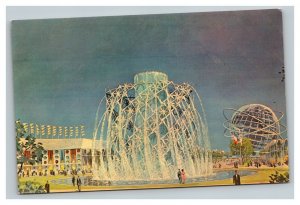 Vintage 1964 Postcard The Astral Fountain New York Worlds Fair 1964-1965 NYC