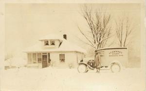 RPPC Postcard Guensey Dairy Milkman and Delivery Truck Wabasha MN