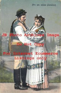 Native Ethnic Culture Costume, Croatia Married Couple