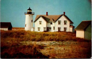 Race Point Light Lighthouse Provincetown Cape Cod Vintage Postcard U25