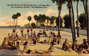 Florida St Petersburg Spa Beach and Recreation Pier On Tampa Bay