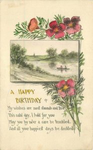 Arts Crafts Birthday Saying C-1910 Artist impression Postcard 20-12477