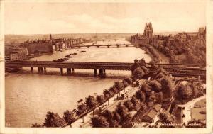 uk3815 thames and embankment london ship real photo uk