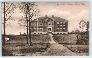 BOURNE, Massachusetts MA ~ HIGH SCHOOL Barnstable County c1910s Postcard