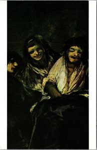 Two Women and a Man, Goya Prado Museum Postcard