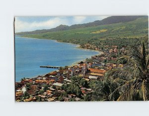 Postcard The Cathedral and Mouillage district, Martinique, St-Pierre, France