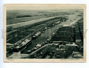 522348 GERMANY Bremen harbor liner and yachts Vintage postcard