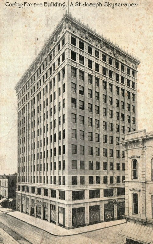 Vintage Postcard 1910 Corby Forsee Building A St. Joseph Skyscraper ...