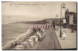 Old Postcard Villers sur Mer and La Digue Beach