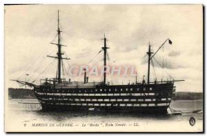 Postcard Old Boat Sailboat Navy Borda Naval Academy